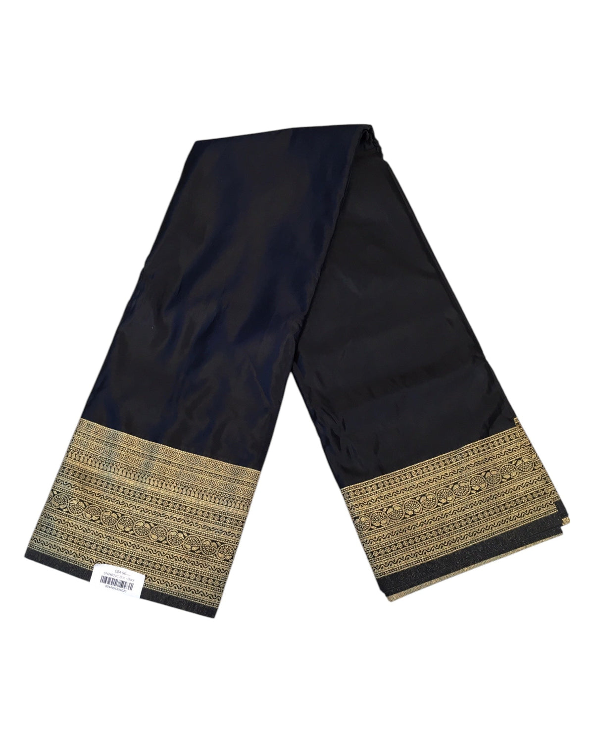 Black - Traditional Handloom Banarasi Sari / Saree - with Blouse Piece - SN2403 11VC24 - Prachy Creations