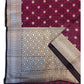Black - Traditional Handloom Banarasi Sari / Saree - with Blouse Piece - SN2405 11TP24 - Prachy Creations