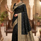 Black - Traditional Handloom Saree with Blouse Piece - UK stock - 24hr Dispatch - SP2630 KP - Prachy Creations
