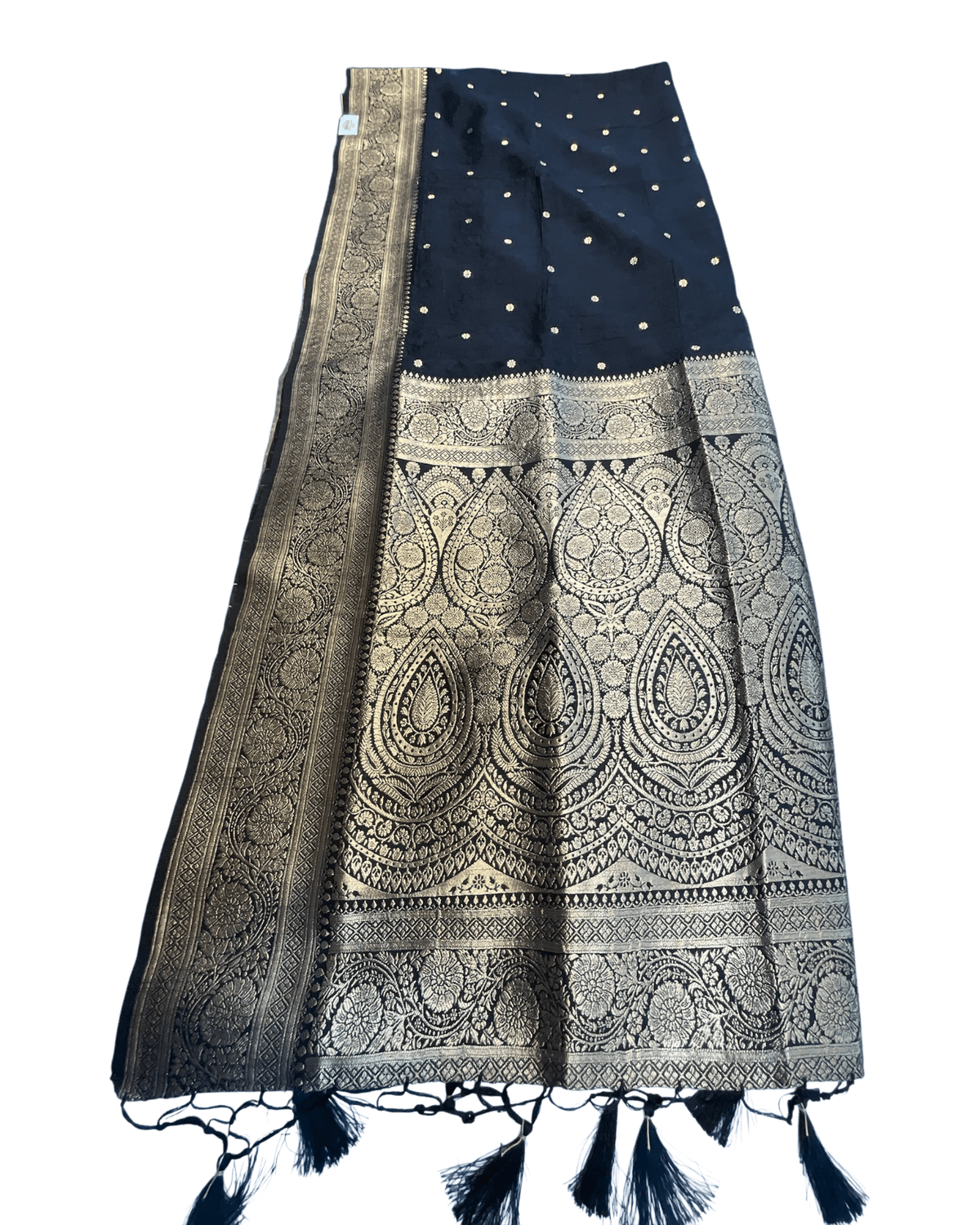 Black - Traditional Handloom Saree with Blouse Piece - UK stock - 24hr Dispatch - SP2630 KP - Prachy Creations
