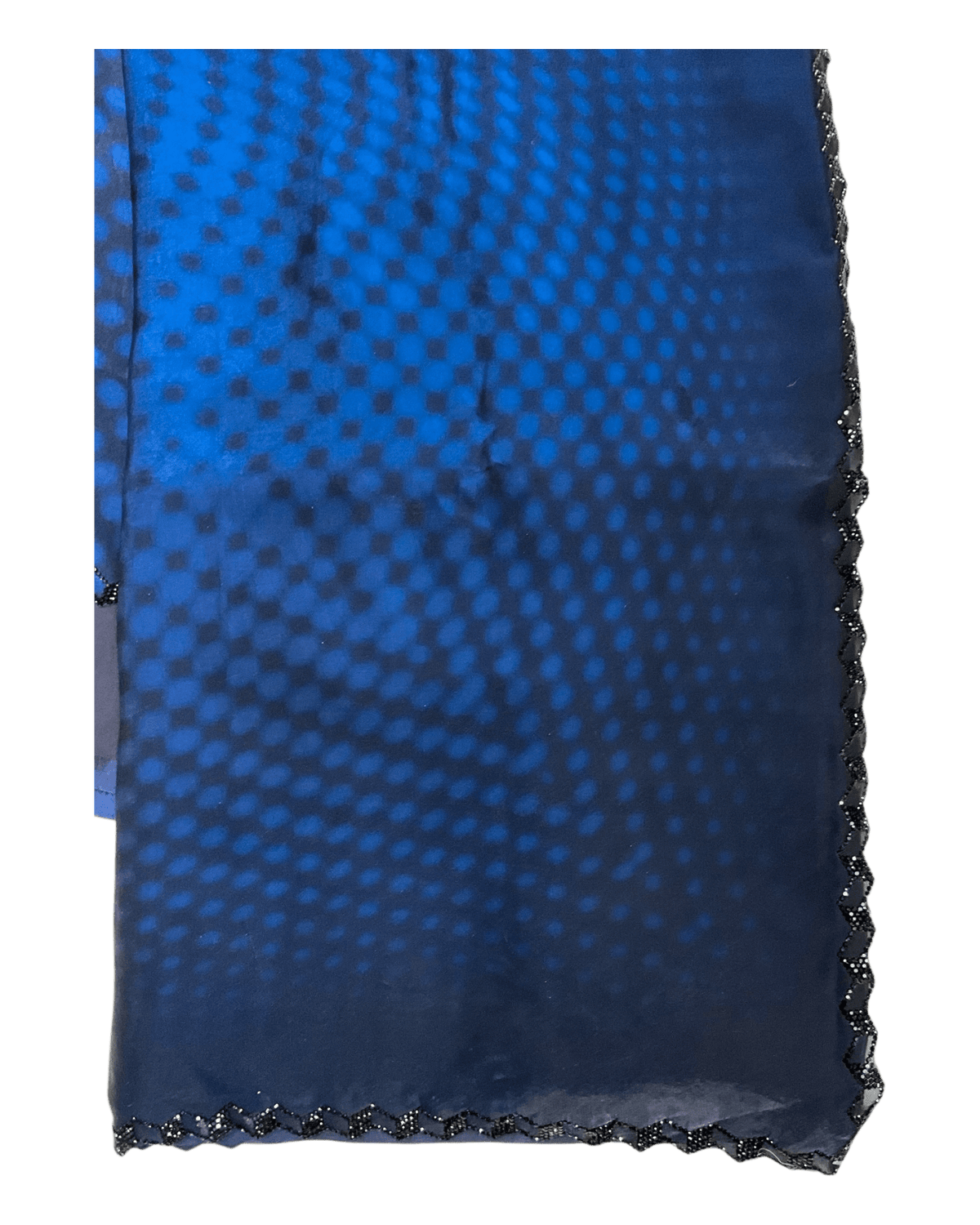 Blue - Printed Crepe Silky Saree with Blouse Piece - UK stock - 24hr Dispatch - RS2528 VR - Prachy Creations