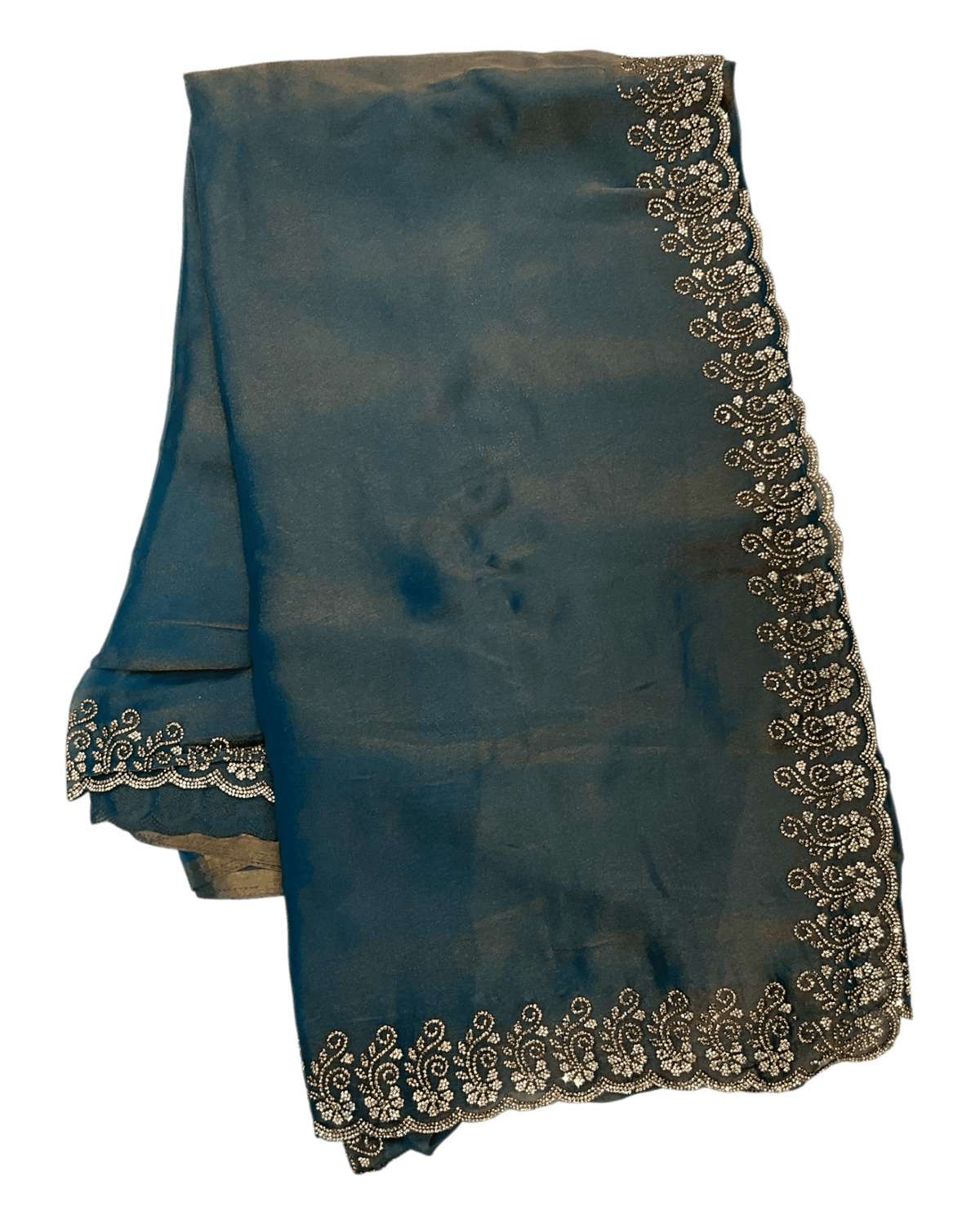Blue - Rich Saree with Stone Work and Blouse Piece - UK stock - 24hr Dispatch - RS2516 TH - Prachy Creations