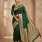Bottle Green 2 - Traditional Handloom Saree with Blouse Piece - UK stock - 24hr Dispatch - SP2630 KP - Prachy Creations