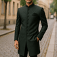Bottle Green - Rich Banarasi Stone Work Sherwani with Black Embroidery - BS992 08RP25 - Prachy Creations