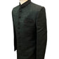 Bottle Green - Rich Banarasi Stone Work Sherwani with Black Embroidery - BS992 08RP25 - Prachy Creations