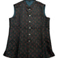Bottle Green with Contrast Thread Brocade - Premium Mens Waistcoat - VNS-JKT13 10KJ25 - Prachy Creations