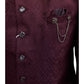 Bright Wine / Maroon - PREMIUM Slim Fit Mens Self Brocade BandhGala / Prince / Chinese Collar Jacket - Fantastic Fit - CS2501 08TA25 - Prachy Creations