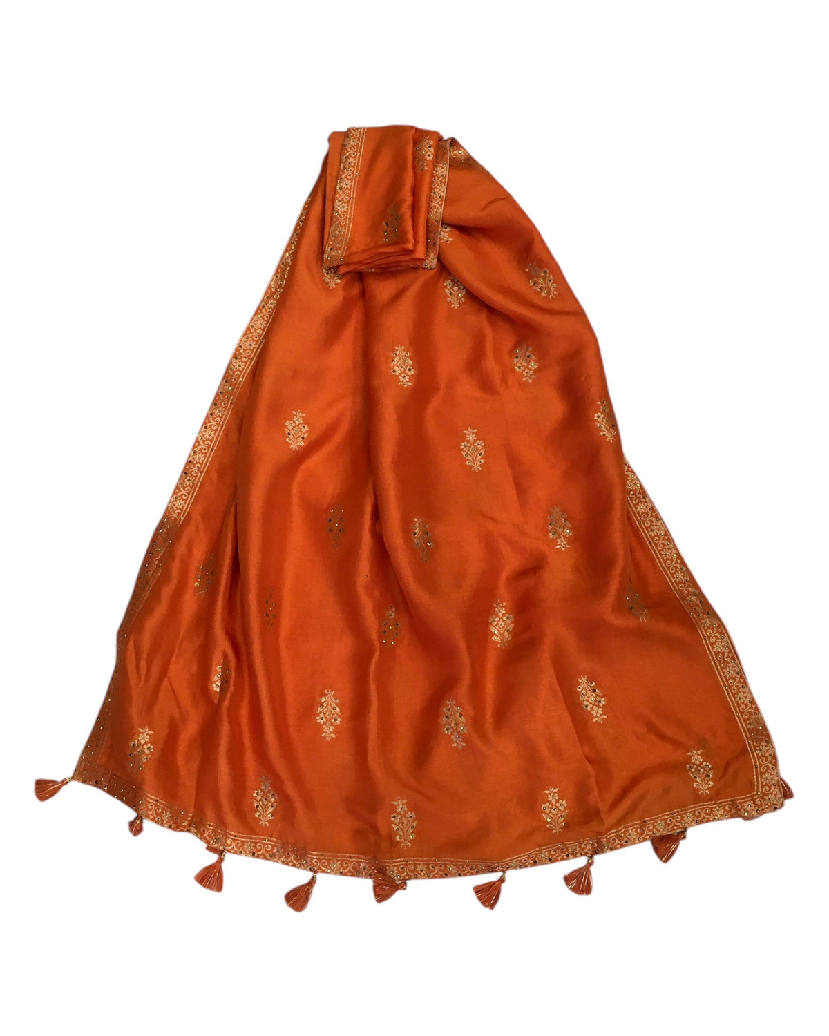 Burnt Orange - Designer Ready Made Lehenga Set - Size 10 (12) UK Stock - 24h Dispatch - HINA KVP 0425 - Prachy Creations
