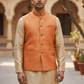 Burnt Orange - Rich Brocade - Mens Traditional Waistcoat - UK Stock - VNS-JKT01 10KK25 - Prachy Creations