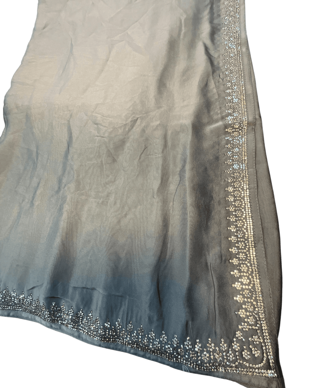 Champagne Gold - Saree with Thread / Stone Embroidery and Blouse Piece - UK stock - 24hr Dispatch - SP2620 KC - Prachy Creations