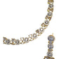 Clear - American Diamond Style Gold Finish Small Size Necklace Set with Earrings - AE2423 11C24 - Prachy Creations