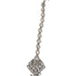 Clear - Silver Finish Medium Size Tika Head Piece - Indian Ladies Fashion Jewellery - AE2441 11Vp24 - Prachy Creations