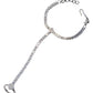 Clear - Silver Finish Panja / Indian Ladies Hand Accessory - Fashion Jewellery - Bollywood - Weddings - AE2443 11Jp24 - Prachy Creations