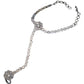 Clear - Silver Finish Panja / Indian Ladies Hand Accessory - Fashion Jewellery - Bollywood - Weddings - AE2444 11Rp24 - Prachy Creations