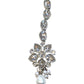 Clear / White - Silver Finish Small Size Tika Head Piece - Indian Ladies Fashion Jewellery - AE2434 11Vp24 - Prachy Creations