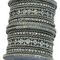 Clear White Stone and Pearl - Silver Finish Bangles Set (Set of 18) - UK stock - SM, M, L, XL JAN2611 05P25 - Prachy Creations