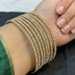 Clear / White Stones - Set of 8 Diamante Stone Bangles - M to XXL - HAN2602 07Ka26 - Prachy Creations