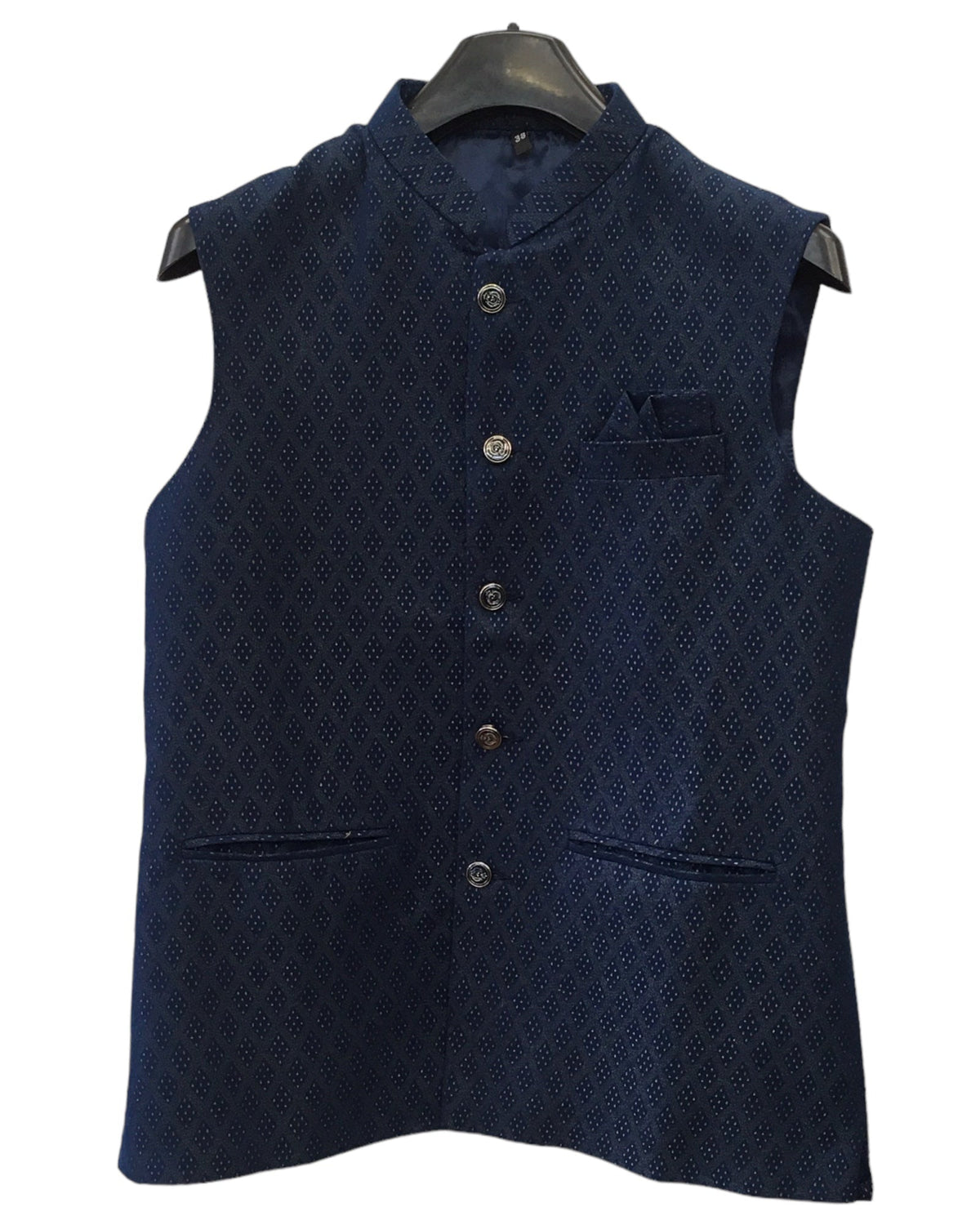 Cobalt Blue - Rich Suiting Material Mens Waistcoat - Amazing Fit - Great Quality - YD2411 KA 0424 - Prachy Creations