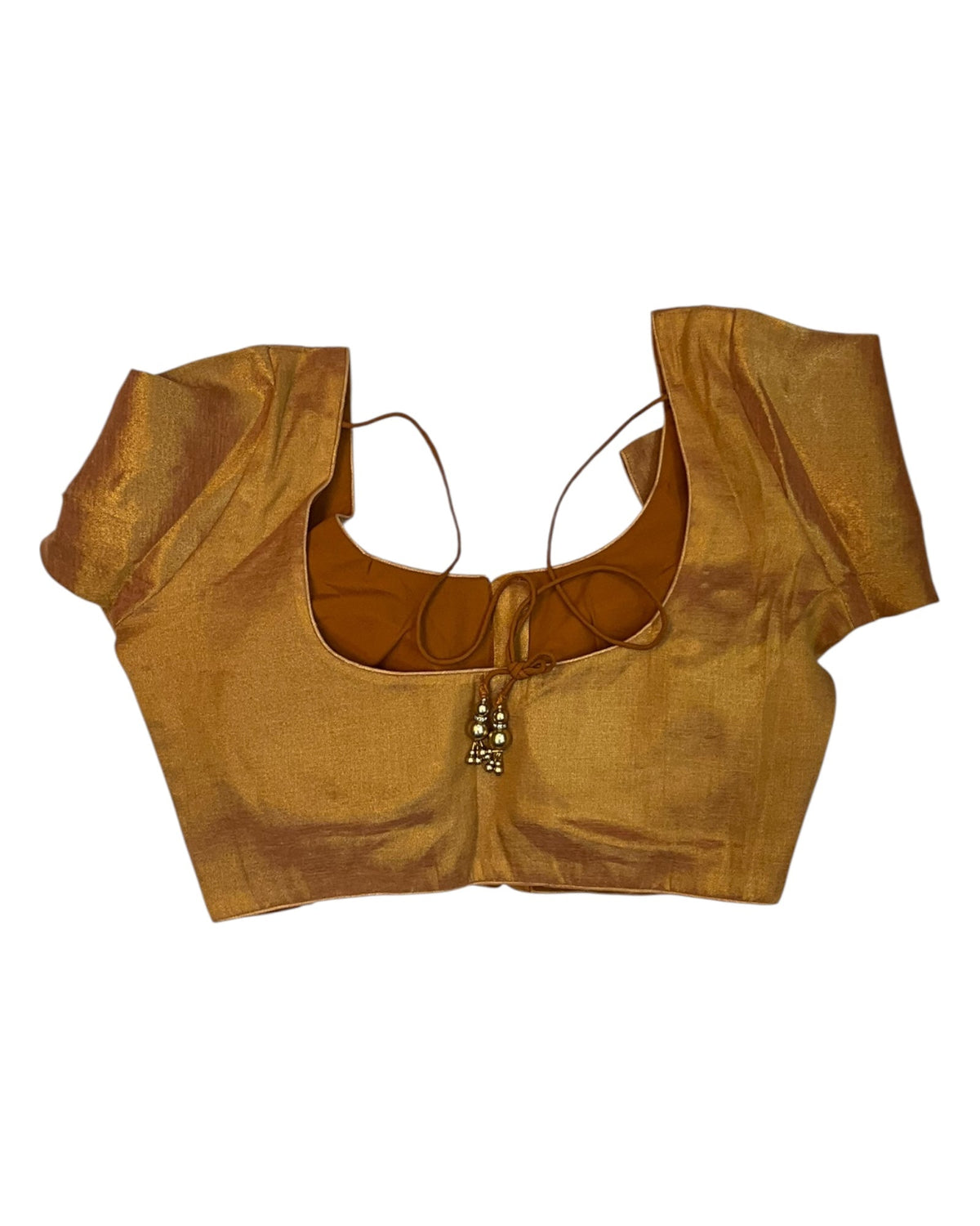 Copper Gold - Silky Saree blouse - UK Stock - Next Day / 2-3 Days Delivery - Size 34"-46" - XS, S, M, L, XL, XXL - VFL289 R - Prachy Creations