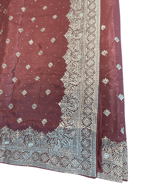 Coral - Fancy Party Saree with Blouse Piece - UK stock - 24hr Dispatch - VFU5348 03VV26 - Prachy Creations
