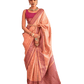 Coral / Purple - Silky Handloom Banarasi Saree with Blouse Piece - 12TY25 REW1050 - Prachy Creations