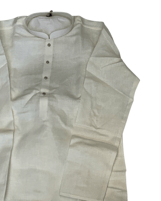 Cream - Premium Linen Mens Indian Kurta set - UK Stock - Weddings / Walimas , Sangeet, Diwali, Eid, Mehndi / Henna - VEE1365 KP - Prachy Creations