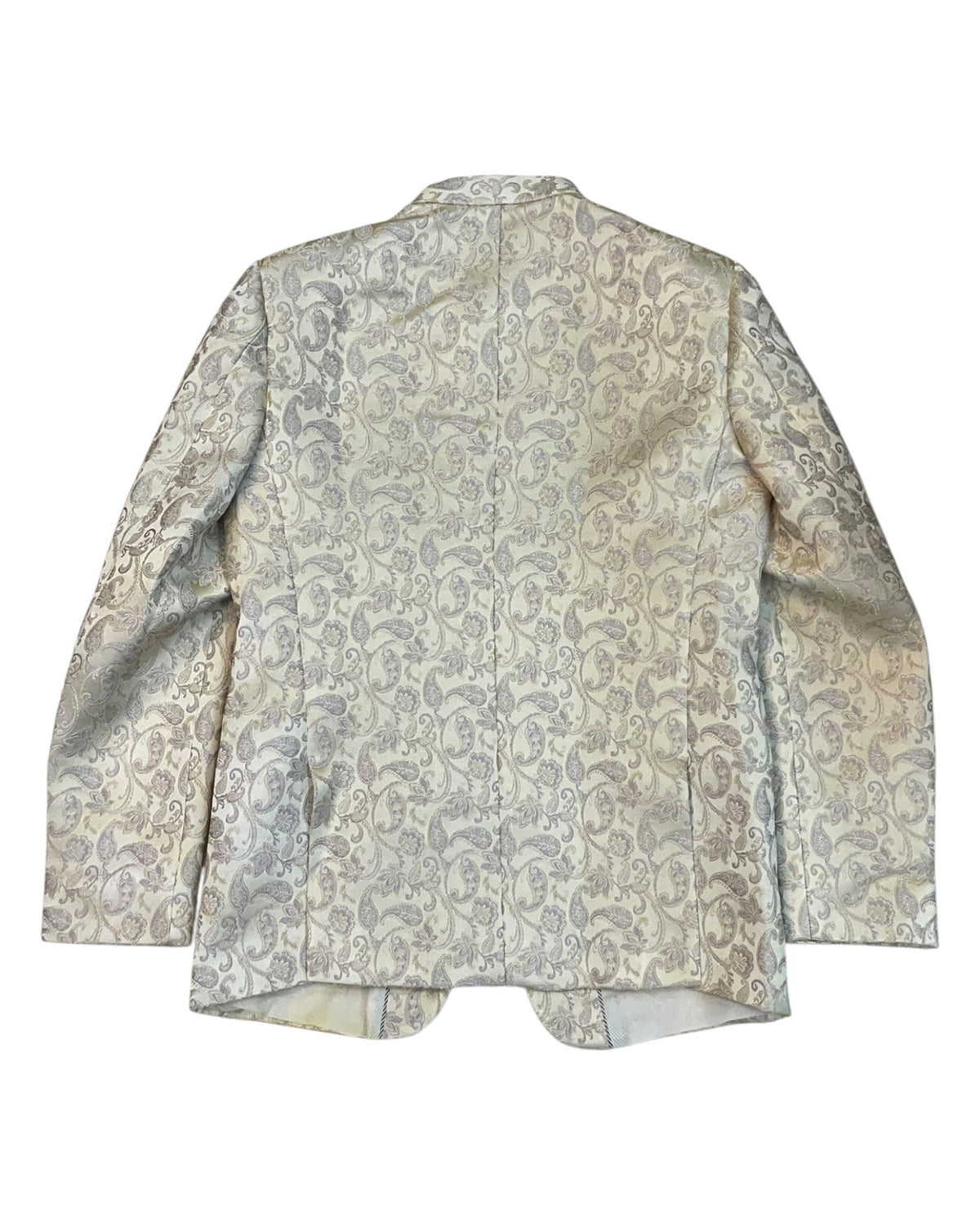 Cream - PREMIUM Slim Fit Mens Contrast Brocade BandhGala / Prince / Chinese Collar Jacket - Fantastic Fit - VNS-JOD7910/1 10VC25 - Prachy Creations