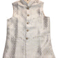 Cream - Rich Banarasi Brocade Handloom Brocade Mens Waistcoat - UK Stock- Dispatch in 24 hrs - KCS241107 KP - Prachy Creations