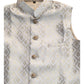 Cream - Rich Banarasi Brocade Handloom Brocade Mens Waistcoat - UK Stock- Dispatch in 24 hrs - KCS241107 KP - Prachy Creations