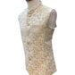 Cream with Lilac & Gold Thread Brocade - Premium Mens Waistcoat - VNS-JKT7910/1 10KJ25 - Prachy Creations