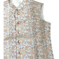 Cream with Pink/Light Blue Brocade - Premium Mens Waistcoat - VNS-JKT7908/2 10KJ25 - Prachy Creations