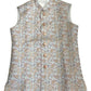 Cream with Pink/Light Blue Brocade - Premium Mens Waistcoat - VNS-JKT7908/2 10KJ25 - Prachy Creations