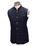 Dark Blue - Rich Suiting Material Mens Indian Waistcoat - Amazing Fit - Great Quality - YD2419 KC 0824 - Prachy Creations