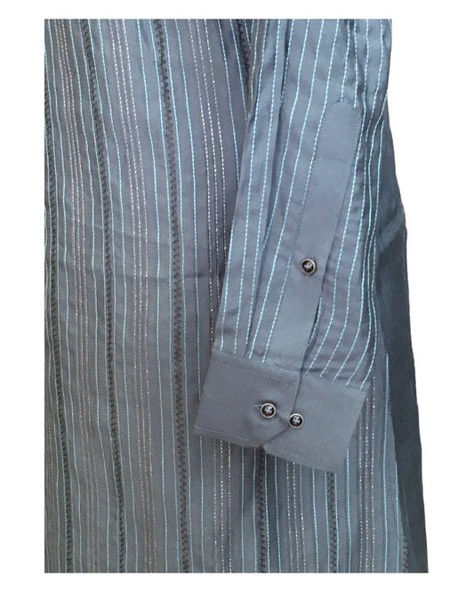 Dark Grey - Designer Mens Indian Kurta Set - Weddings / Walimas , Sangeet, Eid, Mehndi / Henna - HHF2414 09KR24 - Prachy Creations