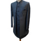Dark Grey - PREMIUM Mens Knee Length Jacket with Long Waistcoat - Fantastic Fit - KCS6112 02PK25 - Prachy Creations