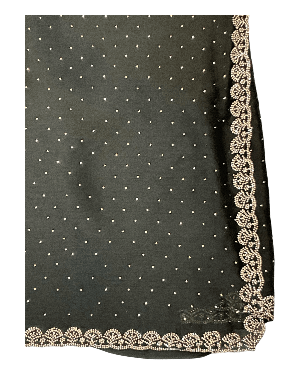 Dark Grey - Rich Saree with Stone Work Border and Blouse Piece - UK stock - 24hr Dispatch - RS2509 VA - Prachy Creations