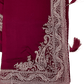 Dark Magenta - Classic Saree with Thread / Stone Work and Blouse Piece - UK stock - 24hr Dispatch - RS2506 VP - Prachy Creations