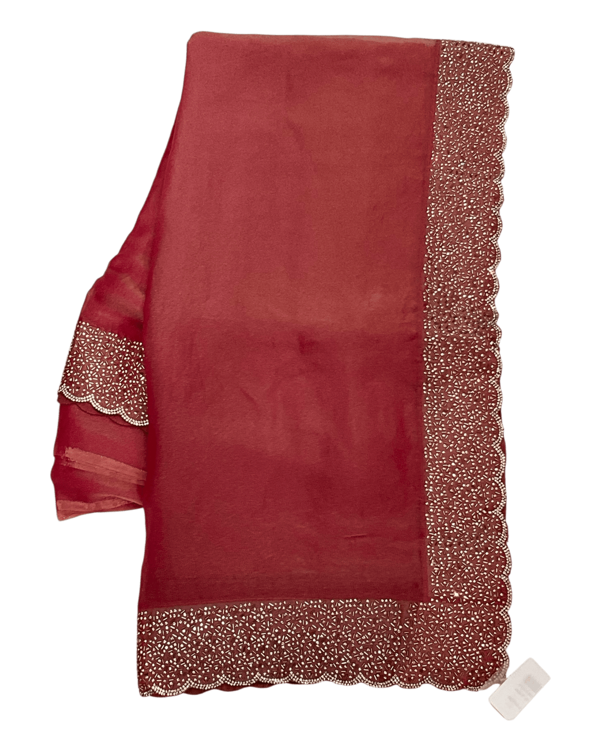 Dark Pink - Classic Saree with Stone Work Border and Blouse Piece - UK stock - 24hr Dispatch - RS2538 VP - Prachy Creations
