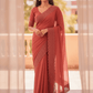 Dark Pink - Classic Saree with Stone Work Border and Blouse Piece - UK stock - 24hr Dispatch - RS2538 VP - Prachy Creations