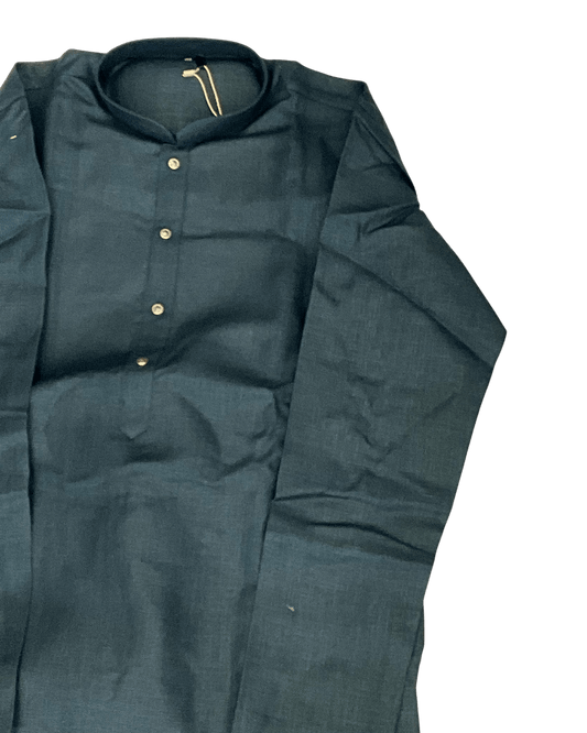Dark Teal - Premium Linen Mens Indian Kurta set - UK Stock - Weddings / Walimas , Sangeet, Diwali, Eid, Mehndi / Henna - VEE1365 KP - Prachy Creations