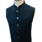 Dark Teal - Self Brocade - Premium Suede Feel Mens Indian Waistcoat - UK Stock - 24 hr Dispatch - VNS-JKT697/31 10KP25 - Prachy Creations