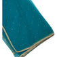 Dark Tuquoise - Ladies Net Dupatta with Gold Lace Border & Diamante - Mix N Match - VC2501 T0125 - Prachy Creations