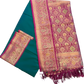 Dark Turquoise- Silky Handloom Banarasi Saree with Blouse Piece - 12KH25 RP388 - Prachy Creations