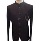 Dark Wine - PREMIUM Slim Fit Mens Self Brocade BandhGala / Prince / Chinese Collar Jacket - Fantastic Fit - Prachy Creations