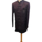 Dark Wine - PREMIUM Slim Fit Mens Self Brocade BandhGala / Prince / Chinese Collar Jacket with Long Waistcoat - Fantastic Fit - CS2505 01PY25 - Prachy Creations