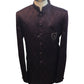 Dark Wine - PREMIUM Slim Fit Mens Self Brocade BandhGala / Prince / Chinese Collar Jacket with Long Waistcoat - Fantastic Fit - CS2505 01PY25 - Prachy Creations