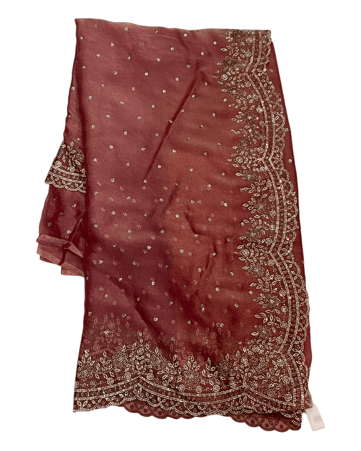 Dusty Pink - Classic Saree with Thread Work Border and Blouse Piece - UK stock - 24hr Dispatch - RS2529 JR - Prachy Creations