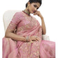 Dusty Pink- Handloom - Designer Embroidered Saree with Blouse Piece - SULBRI4008 PY 0425 - Prachy Creations