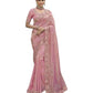 Dusty Pink- Handloom - Designer Embroidered Saree with Blouse Piece - SULBRI4008 PY 0425 - Prachy Creations