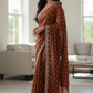 Dusty Pink - Rich Saree with Stone Work Border and Blouse Piece - UK stock - 24hr Dispatch - RS2501 TH - Prachy Creations